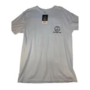 Southern Lure NWT Feeling Cranky Fishing T-Shirt Men's M Light Blue‎ Pocket